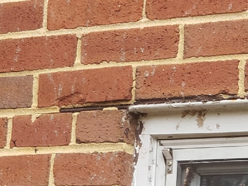 Rusting Window Lintel Needs Replacement