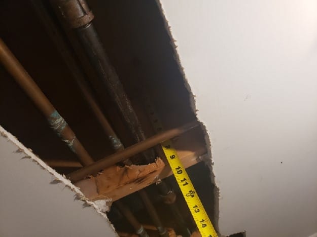 Improperly Cored Floor Joist